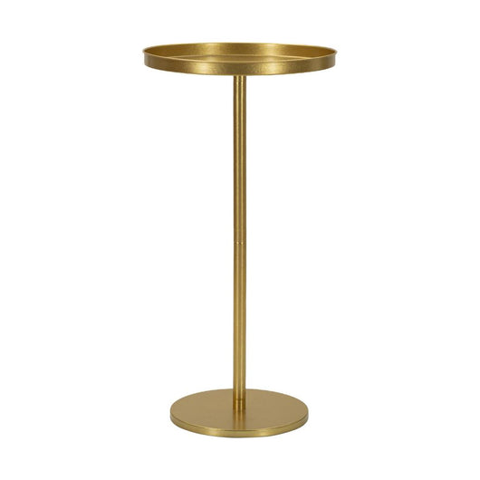 Tavolino da salotto Argile, Piano d'appoggio da salotto, Portariviste per divano, Ripiano da soggiorno, Oro, 41x41 h80 cm