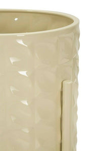 Set di 3 portavasi Cisterna, Complemento d'arredo, Articolo decorativo, Accessorio d'arredo, 36x36 h57 cm, Crema