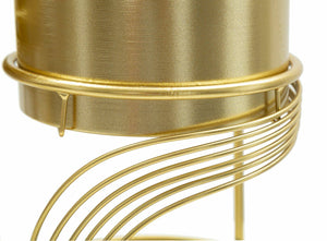 Set di 2 portavasi Sauri, Complemento d'arredo, Articolo decorativo, Accessorio d'arredo, 23x23 h36 cm, Oro