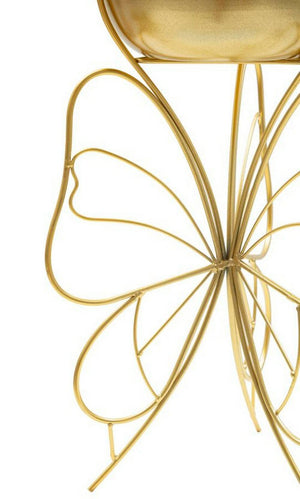 Portavasi Monti, Complemento d'arredo, Articolo decorativo, Accessorio d'arredo, Oro, 22x22 h45 cm