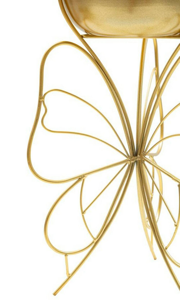 Portavasi Monti, Complemento d'arredo, Articolo decorativo, Accessorio d'arredo, Oro, 22x22 h45 cm