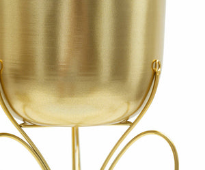 Portavasi Monti, Complemento d'arredo, Articolo decorativo, Accessorio d'arredo, Oro, 22x22 h45 cm