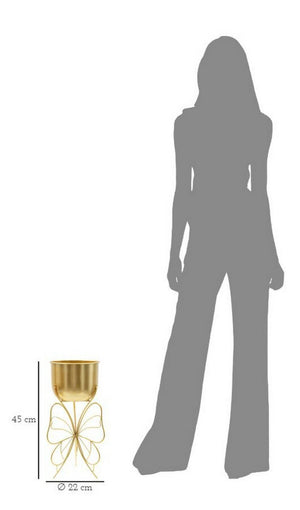 Portavasi Monti, Complemento d'arredo, Articolo decorativo, Accessorio d'arredo, Oro, 22x22 h45 cm