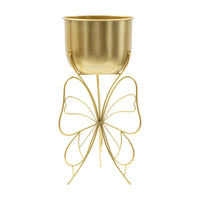 Portavasi Monti, Complemento d'arredo, Articolo decorativo, Accessorio d'arredo, Oro, 22x22 h45 cm