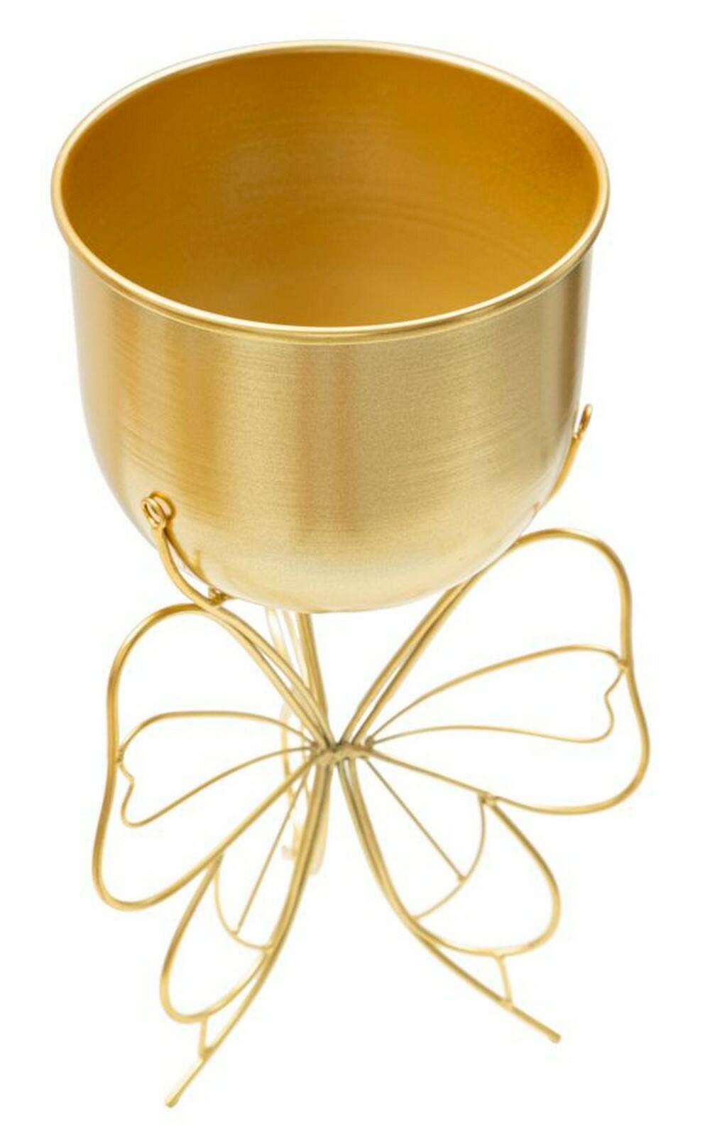 Portavasi Monti, Complemento d'arredo, Articolo decorativo, Accessorio d'arredo, Oro, 22x22 h40 cm