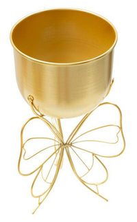 Portavasi Monti, Complemento d'arredo, Articolo decorativo, Accessorio d'arredo, Oro, 22x22 h40 cm