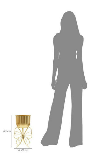 Portavasi Monti, Complemento d'arredo, Articolo decorativo, Accessorio d'arredo, Oro, 22x22 h40 cm