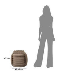 Pouf Bozzente, Poltrona multiuso, Scendiletto, Pouf poggiapiedi, 45x45 h45 cm, Grigio