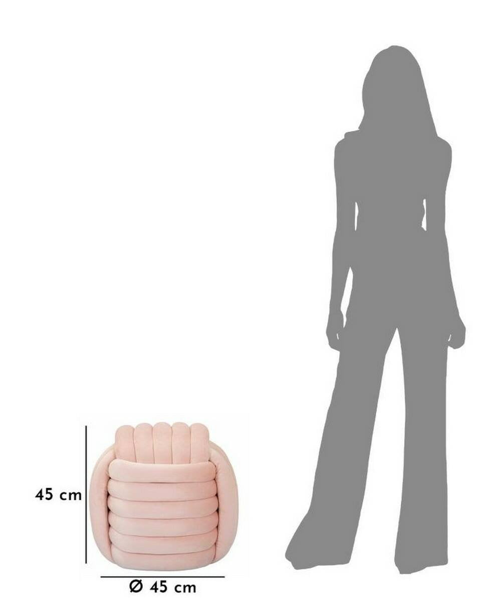 Pouf Bozzente, Poltrona multiuso, Scendiletto, Pouf poggiapiedi, 45x45 h45 cm, Rosa