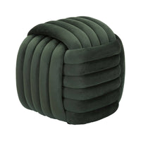 Pouf Bozzente, Poltrona multiuso, Scendiletto, Pouf poggiapiedi, 45x45 h45 cm, Verde