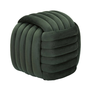 Pouf Bozzente, Poltrona multiuso, Scendiletto, Pouf poggiapiedi, 45x45 h45 cm, Verde