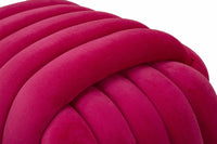 Pouf Bozzente, Poltrona multiuso, Scendiletto, Pouf poggiapiedi, 45x45 h45 cm, Fucsia