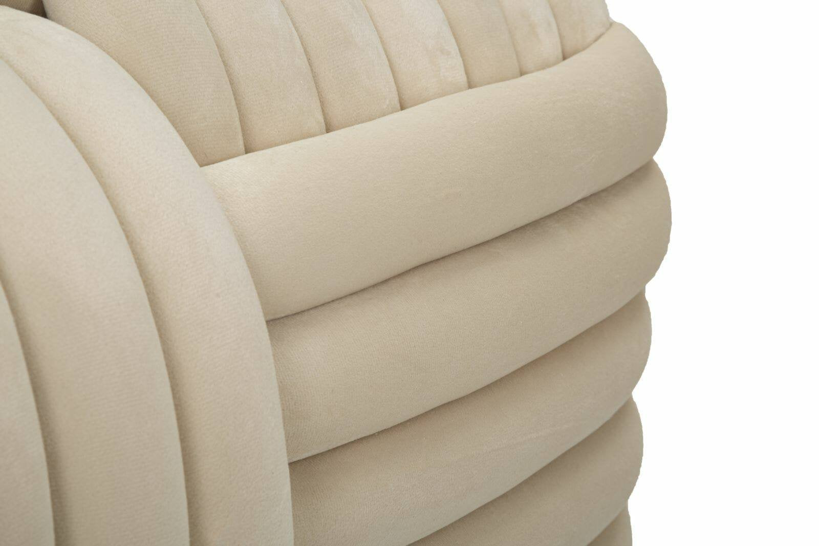 Panca Calcea, Panchina multiuso, Seduta per ospiti, Cassapanca multifunzione, 90x45 h45 cm, Crema