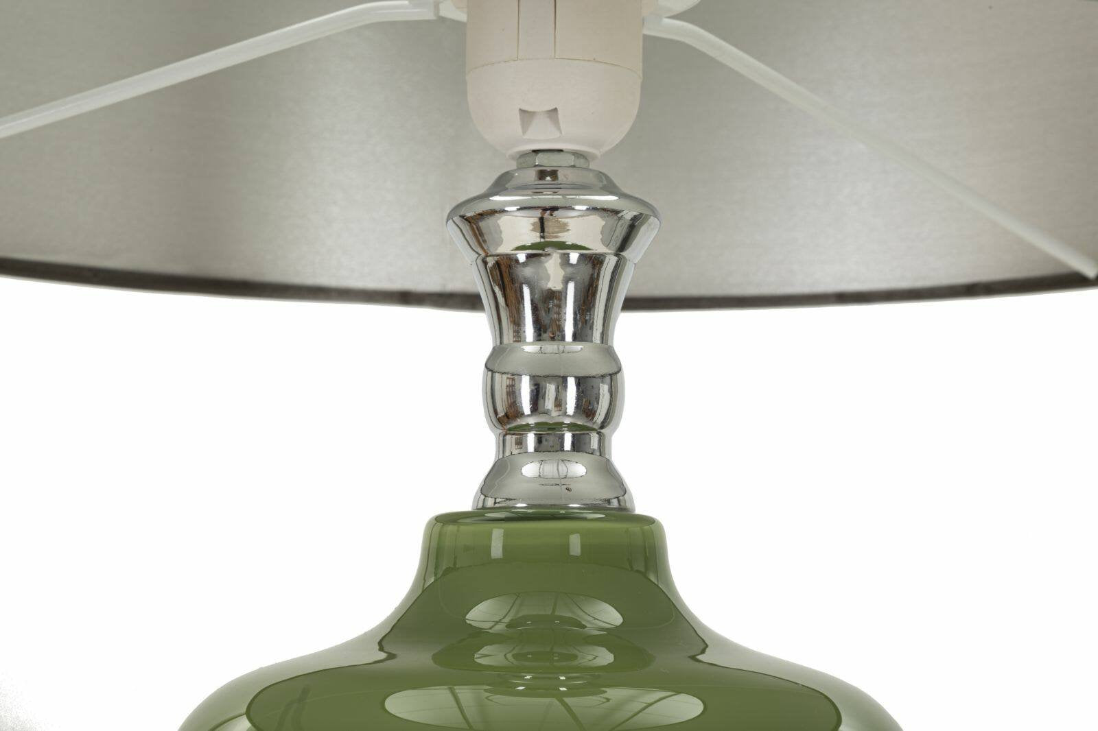 Lampada da terra Stiviere, Luce da terra, Lampada da pavimento, Lampada a stelo, 40x40 h160 cm, Verde e Grigio