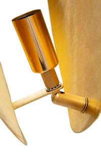 Lampada da parete Caulonia, Luminaria da parete, Luce a muro, Faretto a muro, 26x15 h24 cm, Oro