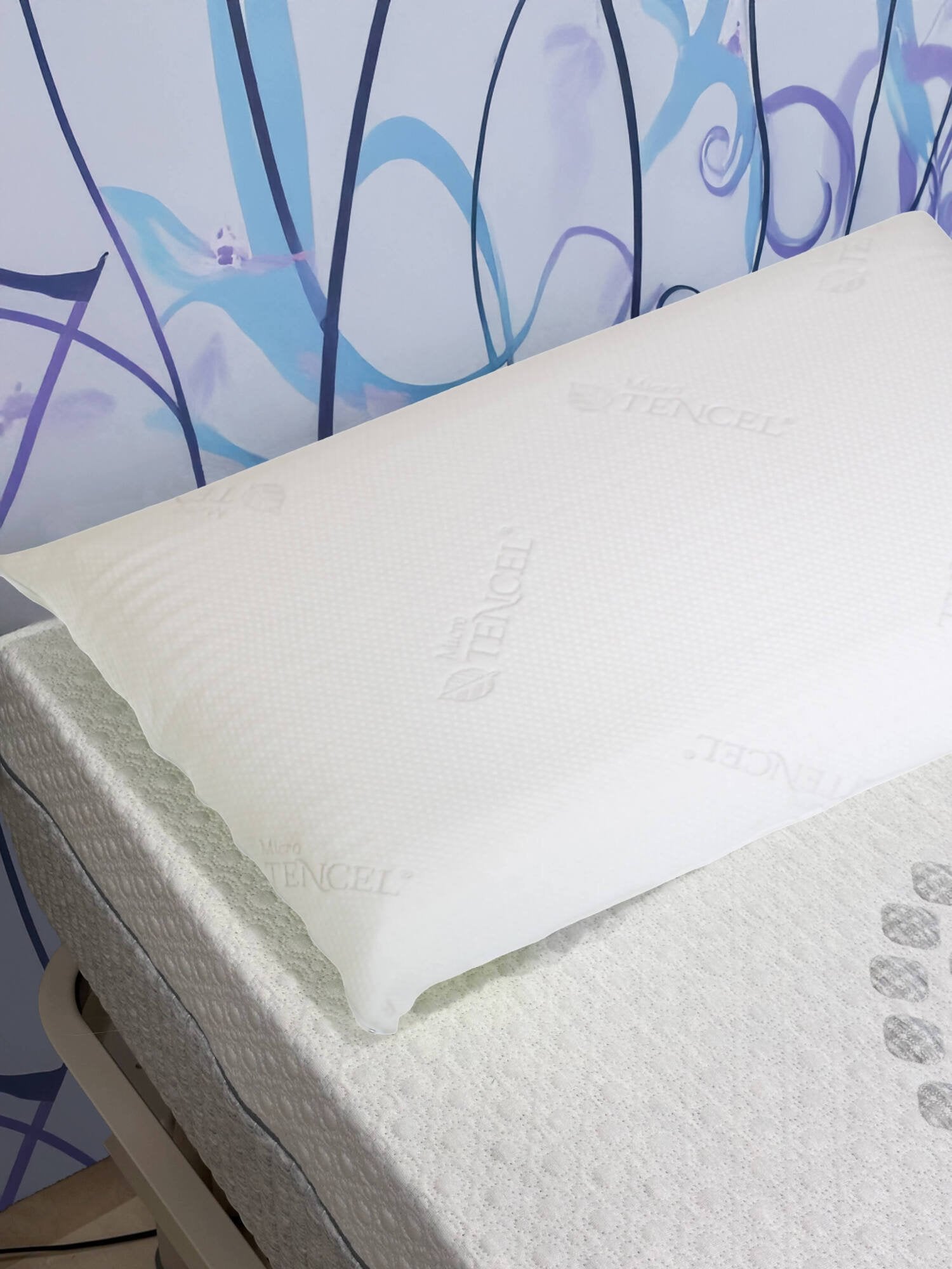 Set di 4 guanciali Prezzemolo, Cuscino per letto, Poggiatesta imbottito, Cuscinetto per camera da letto, Made in Italy, 70x40 h14 cm, Bianco