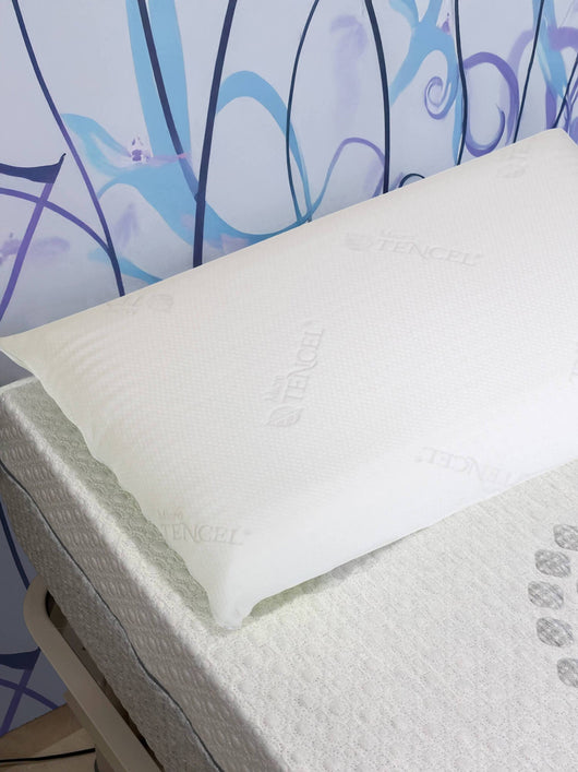 Set di 4 guanciali Prezzemolo, Cuscino per letto, Poggiatesta imbottito, Cuscinetto per camera da letto, Made in Italy, 70x40 h14 cm, Bianco