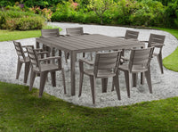 Tavolo da esterno Campana, Base per picnic, Piano da pranzo da giardino multiposizione, Banco outdoor multiuso, Made in Italy, 292x86 h74 cm, Tortora