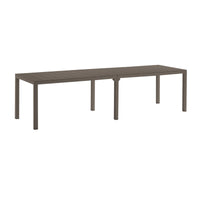 Tavolo da esterno Campana, Base per picnic, Piano da pranzo da giardino multiposizione, Banco outdoor multiuso, Made in Italy, 292x86 h74 cm, Tortora