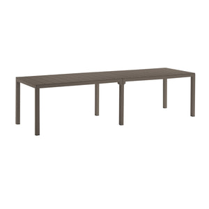 Tavolo da esterno Campana, Base per picnic, Piano da pranzo da giardino multiposizione, Banco outdoor multiuso, Made in Italy, 292x86 h74 cm, Tortora