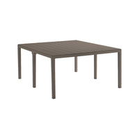 Tavolo da esterno Campana, Base per picnic, Piano da pranzo da giardino multiposizione, Banco outdoor multiuso, Made in Italy, 292x86 h74 cm, Tortora