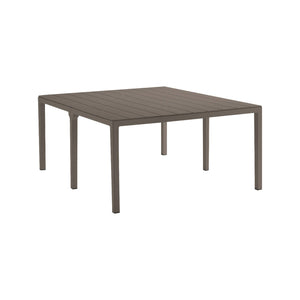 Tavolo da esterno Campana, Base per picnic, Piano da pranzo da giardino multiposizione, Banco outdoor multiuso, Made in Italy, 292x86 h74 cm, Tortora