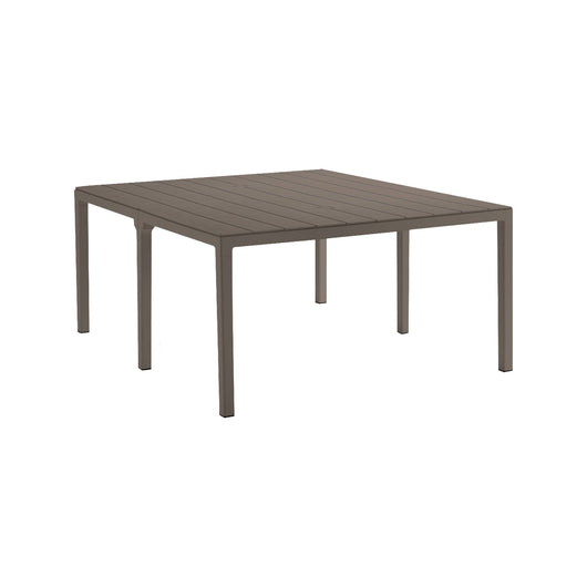 Tavolo da esterno Campana, Base per picnic, Piano da pranzo da giardino multiposizione, Banco outdoor multiuso, Made in Italy, 292x86 h74 cm, Tortora