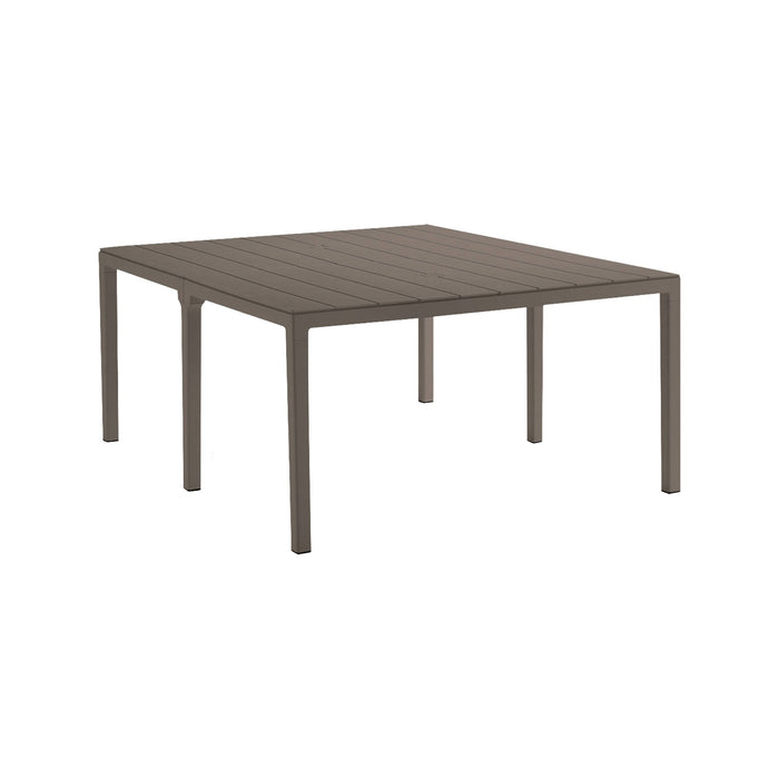 Tavolo da esterno Campana, Base per picnic, Piano da pranzo da giardino multiposizione, Banco outdoor multiuso, Made in Italy, 292x86 h74 cm, Tortora