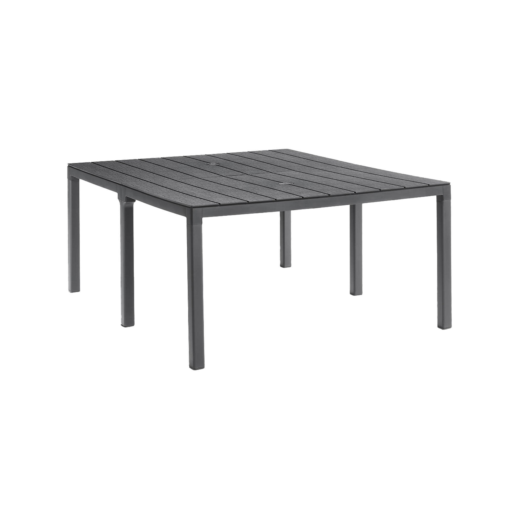 Tavolo da esterno Campana, Base per picnic, Piano da pranzo da giardino multiposizione, Banco outdoor multiuso, Made in Italy, 292x86 h74 cm, Antracite