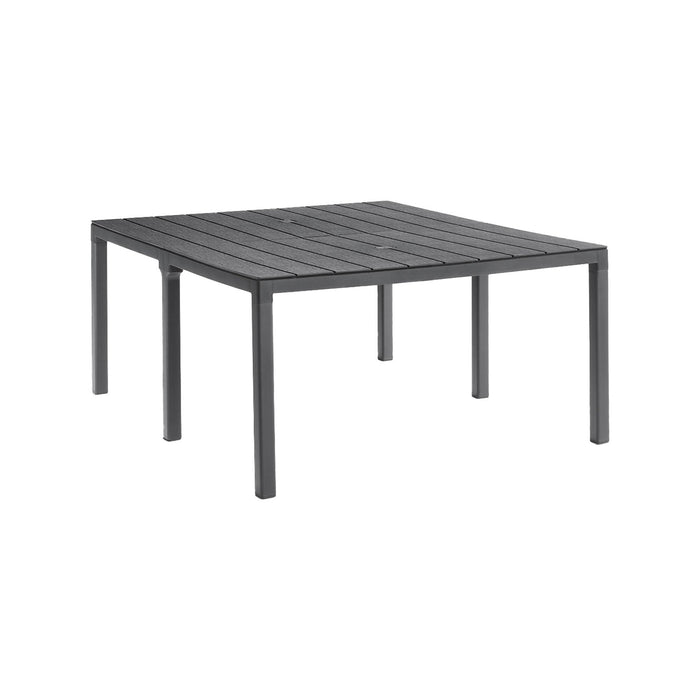 Tavolo da esterno Campana, Base per picnic, Piano da pranzo da giardino multiposizione, Banco outdoor multiuso, Made in Italy, 292x86 h74 cm, Antracite