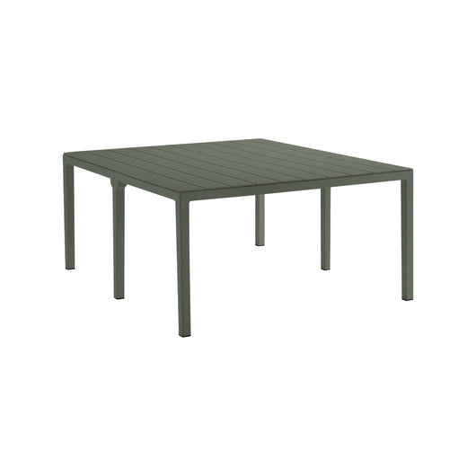 Tavolo da esterno Campana, Base per picnic, Piano da pranzo da giardino multiposizione, Banco outdoor multiuso, Made in Italy, 292x86 h74 cm, Verde