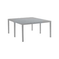 Tavolo da esterno Campana, Base per picnic, Piano da pranzo da giardino multiposizione, Banco outdoor multiuso, Made in Italy, 292x86 h74 cm, Grigio