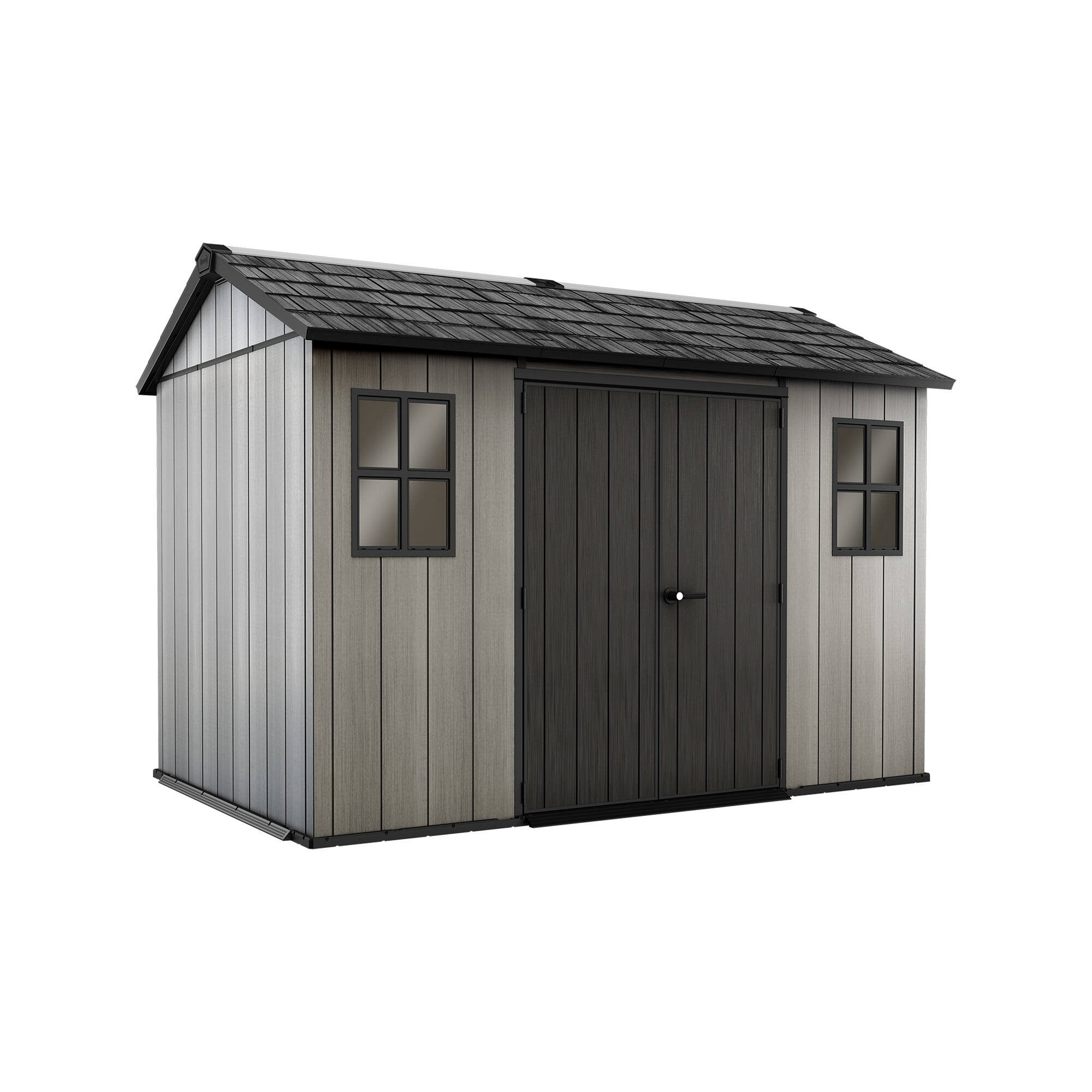 Casetta da giardino Dartmouth, Capanno da esterno, Rimessa da giardino, Ripostiglio per attrezzi, 350x229 h254 cm, Grigio