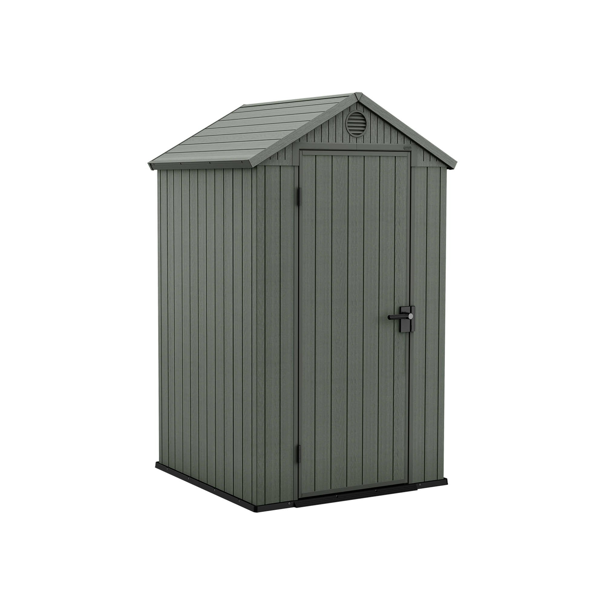 Casetta da giardino Osoyoos, Capanno da esterno, Rimessa da giardino, Ripostiglio per attrezzi, 124x117 h205 cm, Verde