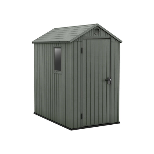 Casetta da giardino Osoyoos, Capanno da esterno, Rimessa da giardino, Ripostiglio per attrezzi, 126x185 h205 cm, Verde