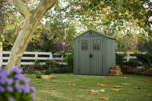 Casetta da giardino Osoyoos, Capanno da esterno, Rimessa da giardino, Ripostiglio per attrezzi, 190x122 h221 cm, Verde