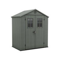 Casetta da giardino Osoyoos, Capanno da esterno, Rimessa da giardino, Ripostiglio per attrezzi, 190x122 h221 cm, Verde