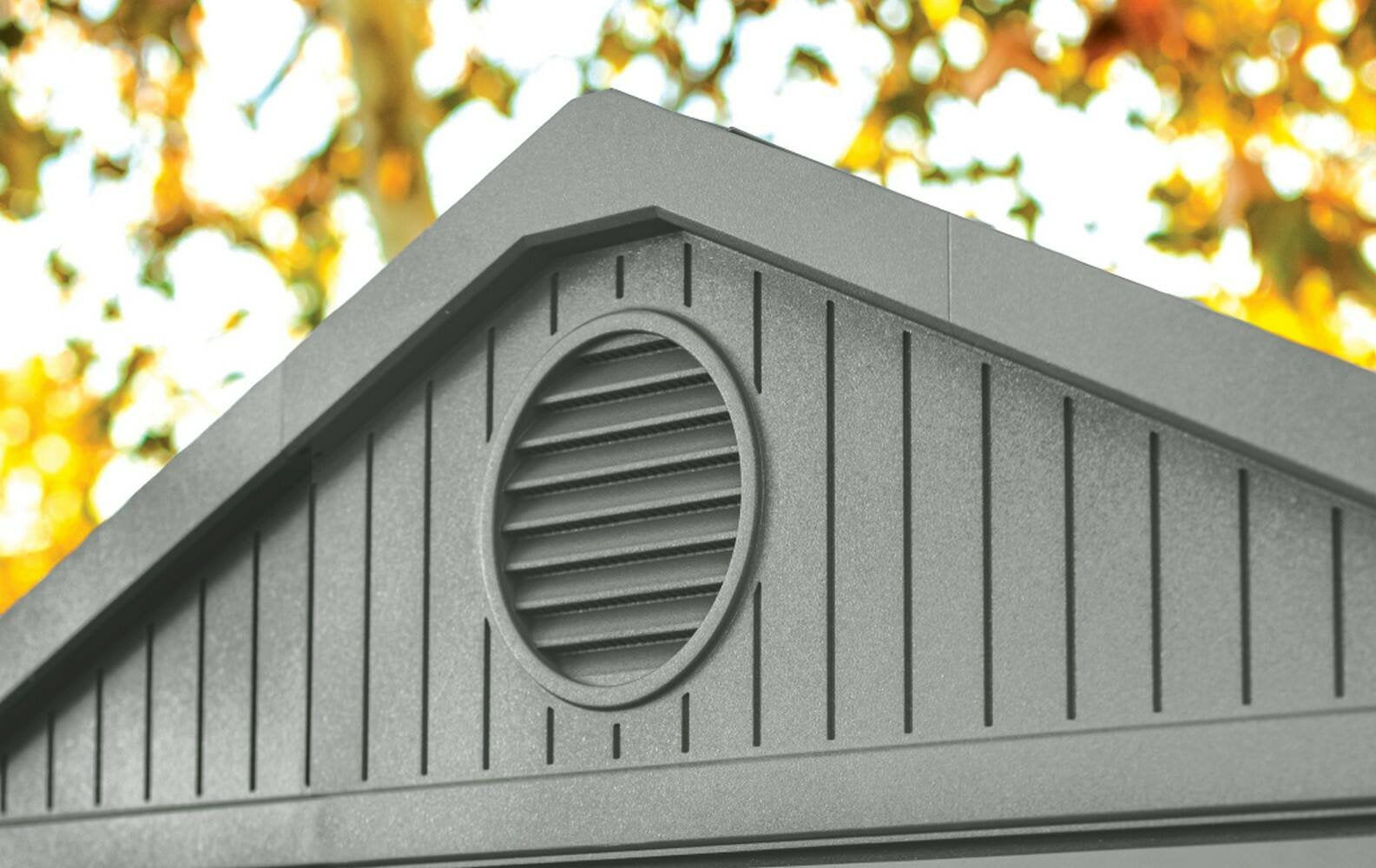 Casetta da giardino Osoyoos, Capanno da esterno, Rimessa da giardino, Ripostiglio per attrezzi, 190x183 h221 cm, Verde