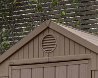 Casetta da giardino Osoyoos, Capanno da esterno, Rimessa da giardino, Ripostiglio per attrezzi, 126x185 h205 cm, Marrone