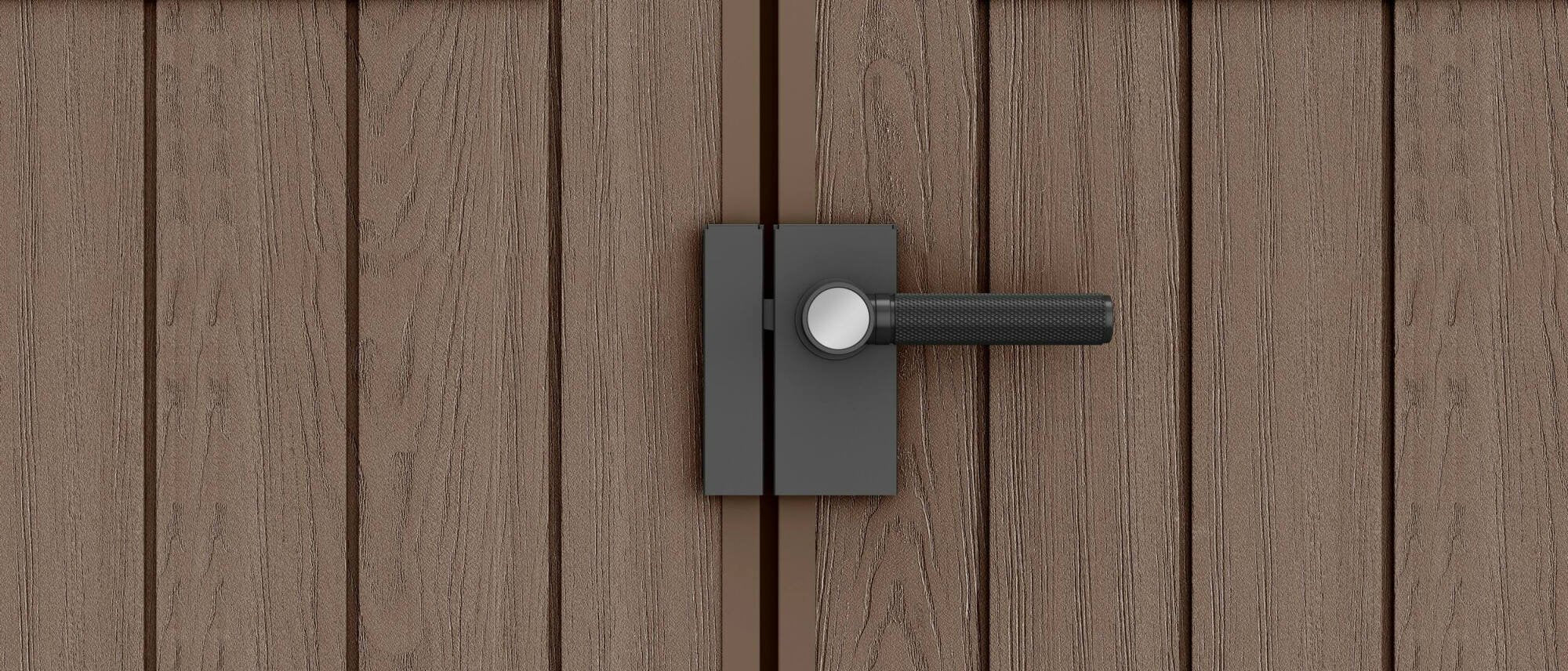 Casetta da giardino Osoyoos, Capanno da esterno, Rimessa da giardino, Ripostiglio per attrezzi, 190x244 h221 cm, Marrone