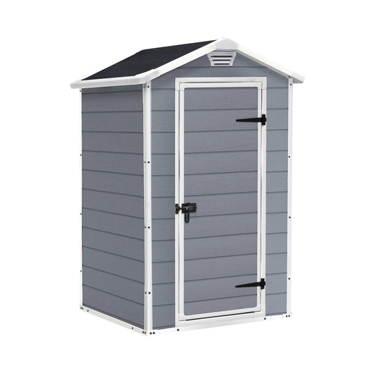Casetta da giardino Cranbrook, Capanno da esterno, Rimessa da giardino, Ripostiglio per attrezzi, 129x103 h196 cm, Grigio