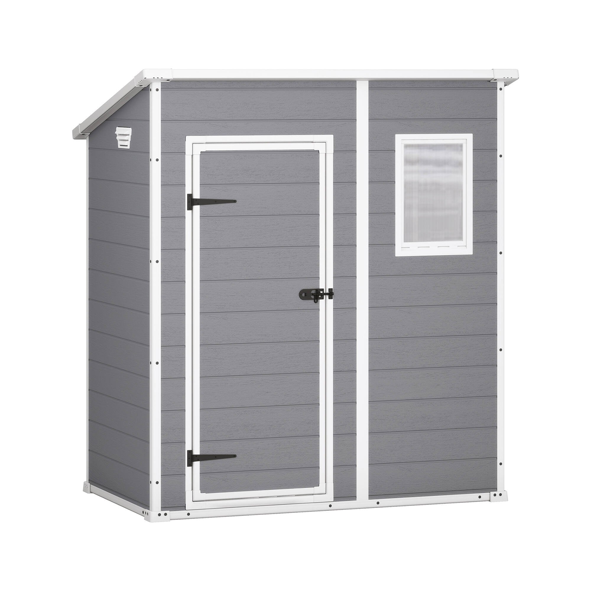 Casetta da giardino Cranbrook, Capanno da esterno, Rimessa da giardino, Ripostiglio per attrezzi, 184x111 h201 cm, Grigio