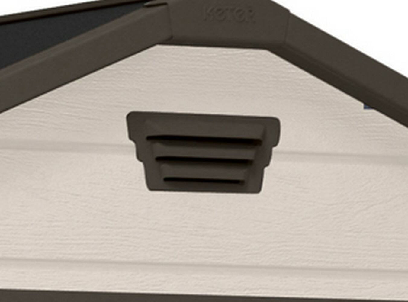 Casetta da giardino Cranbrook, Capanno da esterno, Rimessa da giardino, Ripostiglio per attrezzi, 130x192 h198 cm, Beige