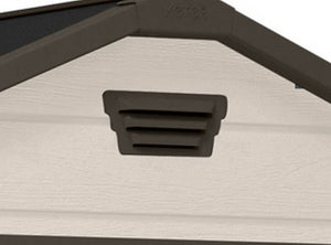 Casetta da giardino Cranbrook, Capanno da esterno, Rimessa da giardino, Ripostiglio per attrezzi, 130x192 h198 cm, Beige