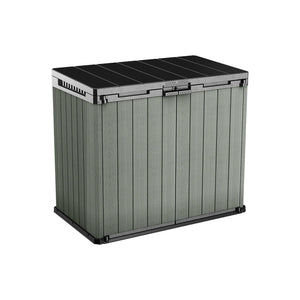 Armadio da esterno Napanee, Mobile outdoor, Mobiletto giardino multiuso, Contenitore per balcone o garage, 140x80 h120 cm, Verde