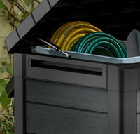 Cassapanca outdoor Ajax, Baule da giardino, Contenitore da esterno, Panchina contenitore da esterno, 123x62 h71 cm, Antracite