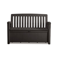 Cassapanca outdoor Goderich, Baule da giardino, Contenitore da esterno, Panchina contenitore da esterno, 133x61 h89 cm, Antracite