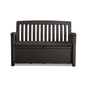 Cassapanca outdoor Goderich, Baule da giardino, Contenitore da esterno, Panchina contenitore da esterno, 133x61 h89 cm, Antracite