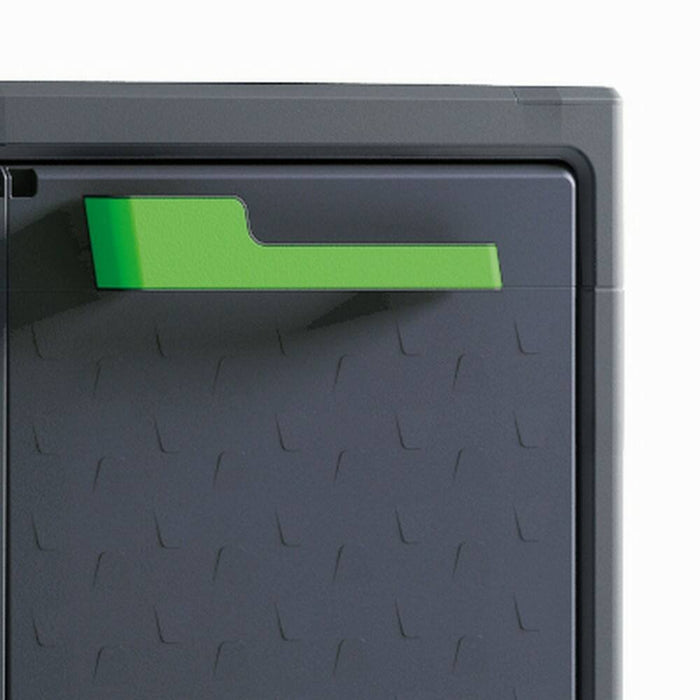 Armadio da esterno Markham, Mobile outdoor, Mobiletto giardino multiuso, Contenitore per balcone o garage, Made in Italy, 80x44 h100 cm, Grigio