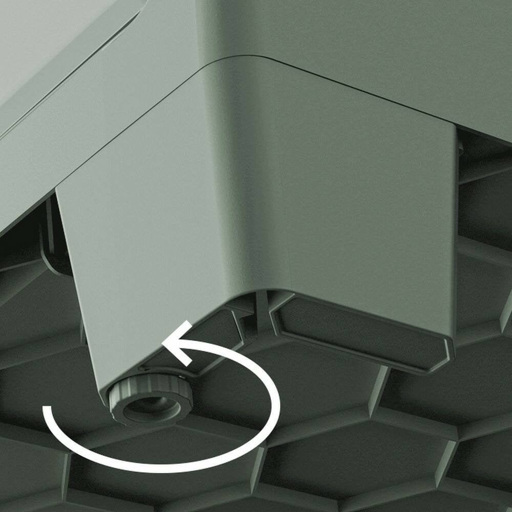 Armadio da esterno Quesnel, Mobile outdoor, Mobiletto giardino multiuso, Made in Italy, 80x44 h182 cm, Grigio e Verde